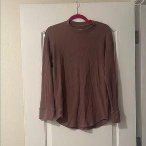 Abercrombie Brown Soft A&F Cozy Top. Size small.